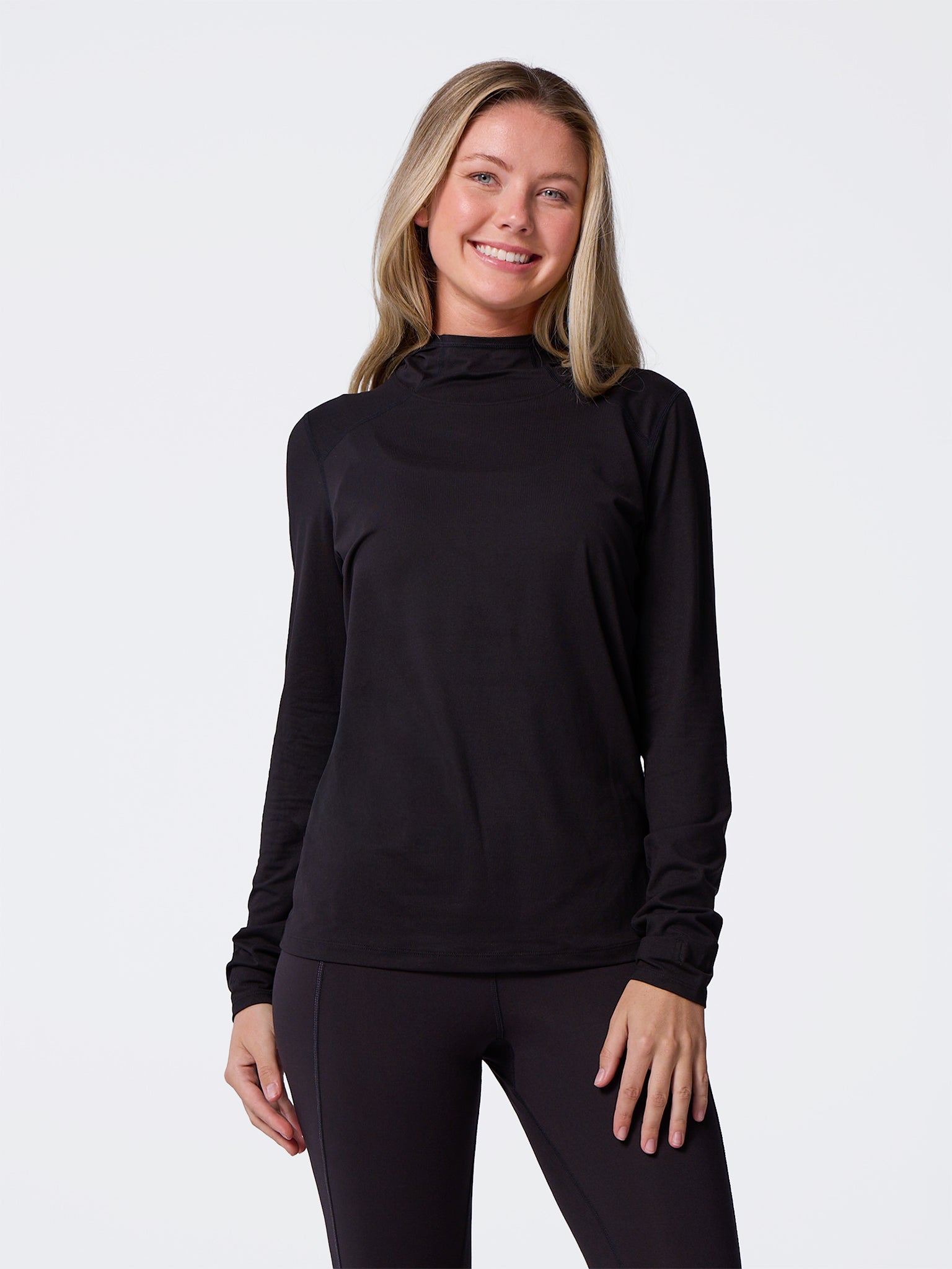 Women's Thermal Hoodie Clima-Tek Black Midweight Warmth | Hot Chillys