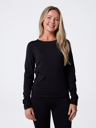 Women's Micro-Elite Chamois Crewneck - Black