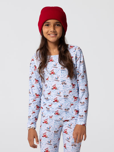 Youth Originals Print Crew - Snow Pony