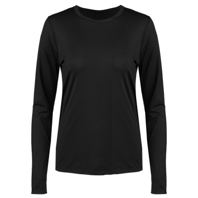 Black long-sleeve shirt on a white background