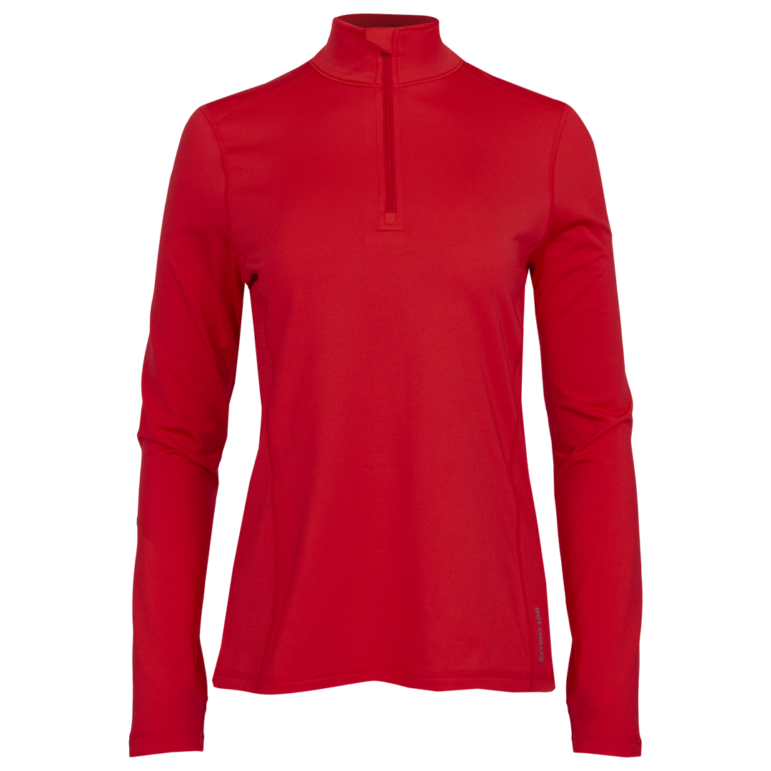 Women's Micro-Elite Chamois Solid Zip-T#color_modern-red