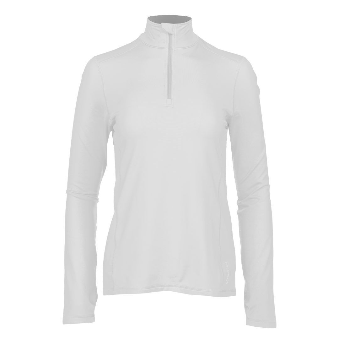 Women's Micro-Elite Chamois Solid Zip-T#color_white