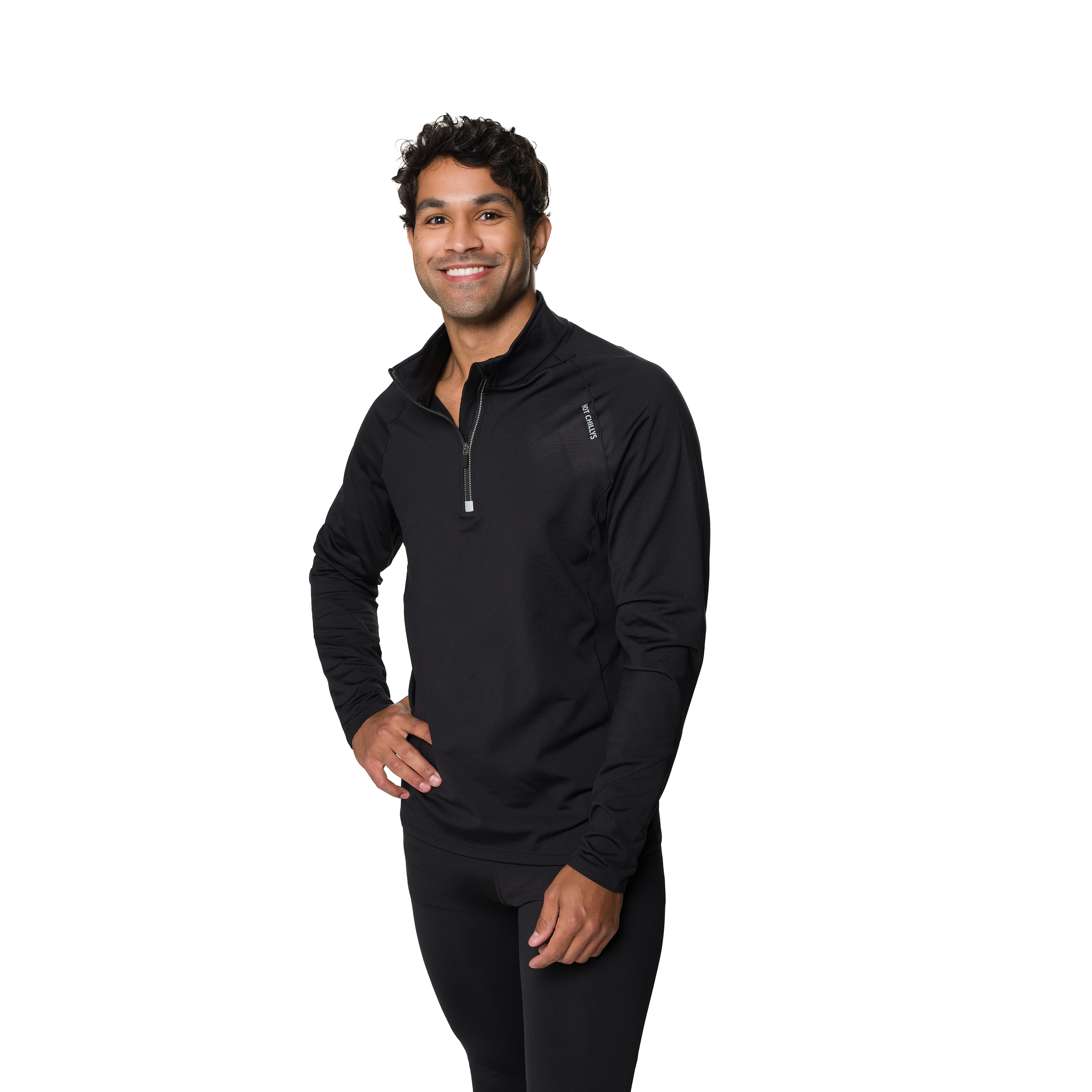 Men's Micro-Elite Chamois Zone Zip-T - Black/Black – Hot Chillys