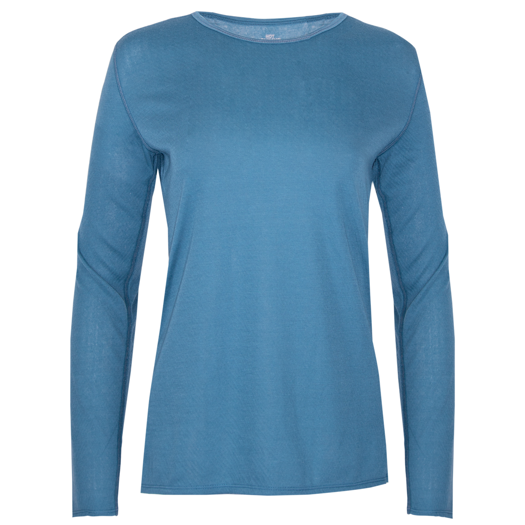 Women's Pepper Bi-Ply Crewneck - Hot Chillys#color_cross-country-blue