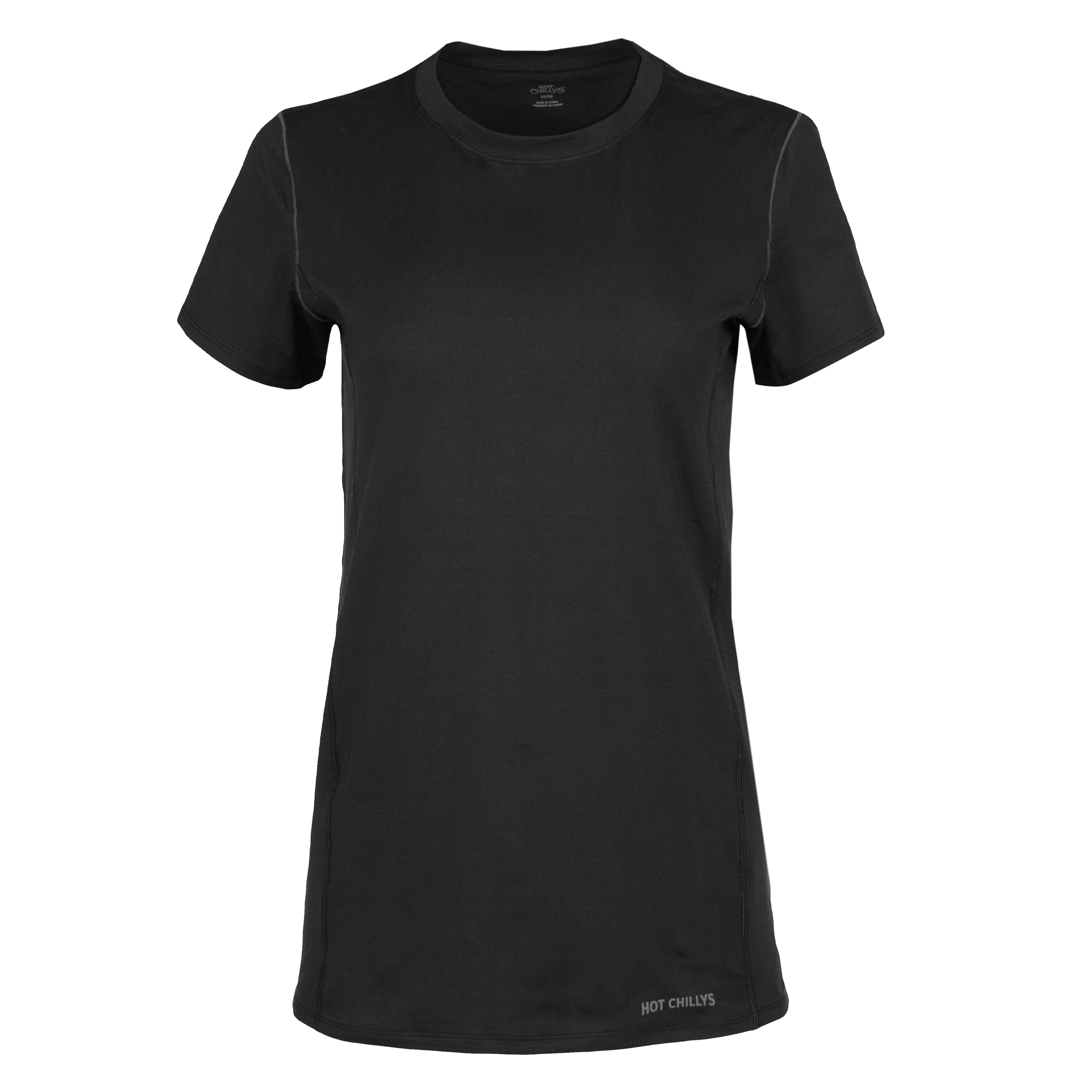 Women's Clima-Tek Black Moisture Wicking Thermal Tee | Hot