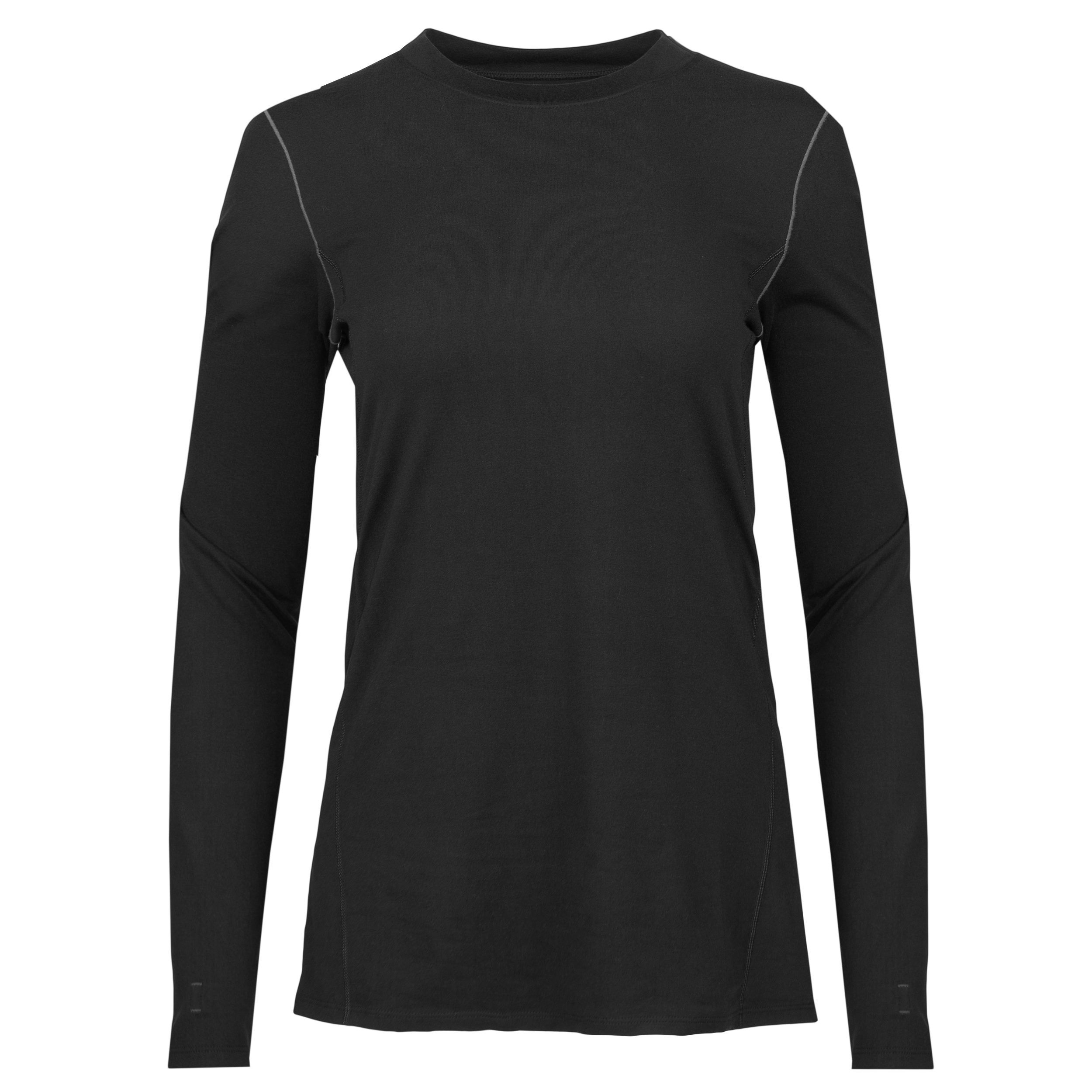 Women's Black Thermal Crewneck Clima-Tek Long Sleeve Top | Hot Chillys