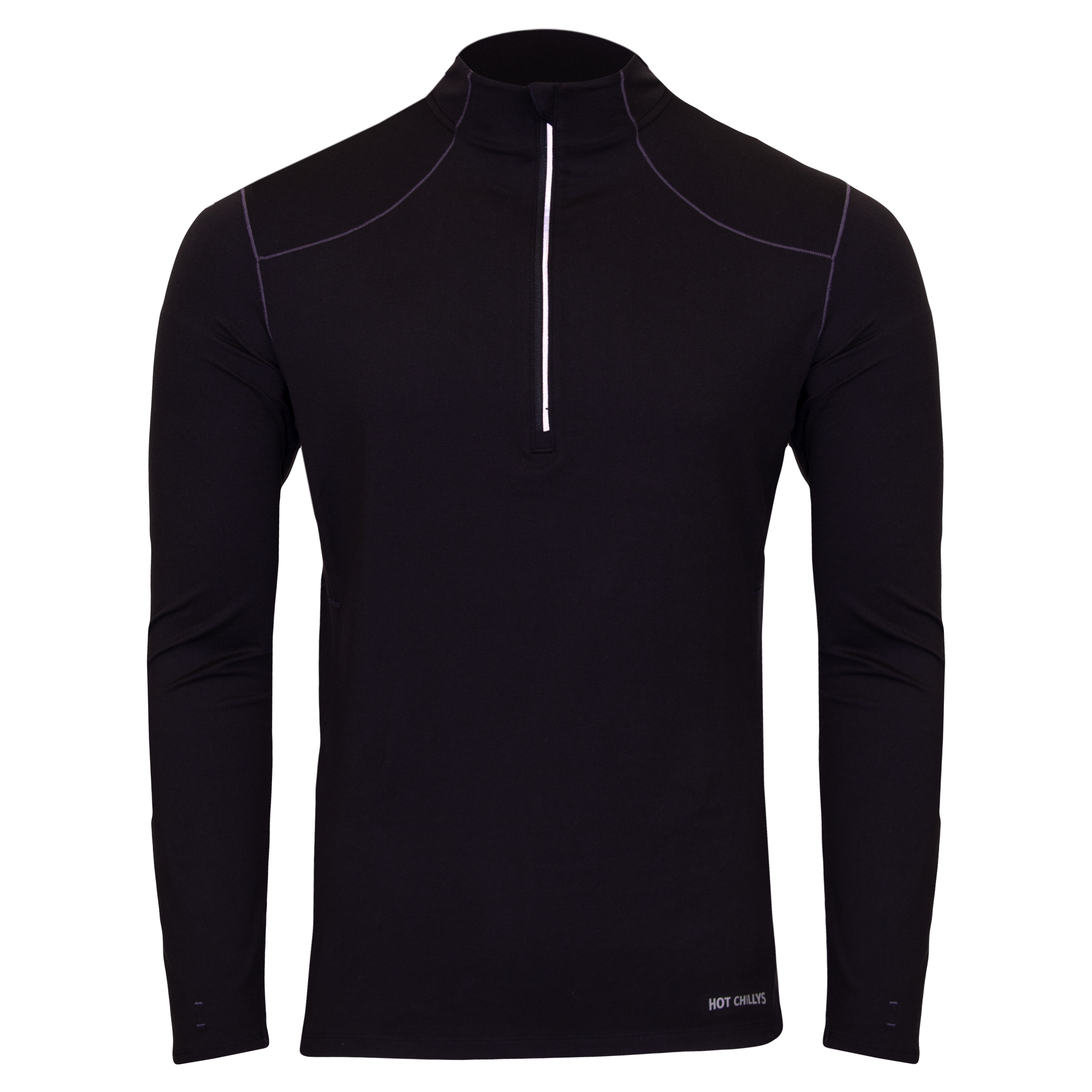 Men's Black Thermal Zip Shirt Clima-Tek Zip-T Base Layer