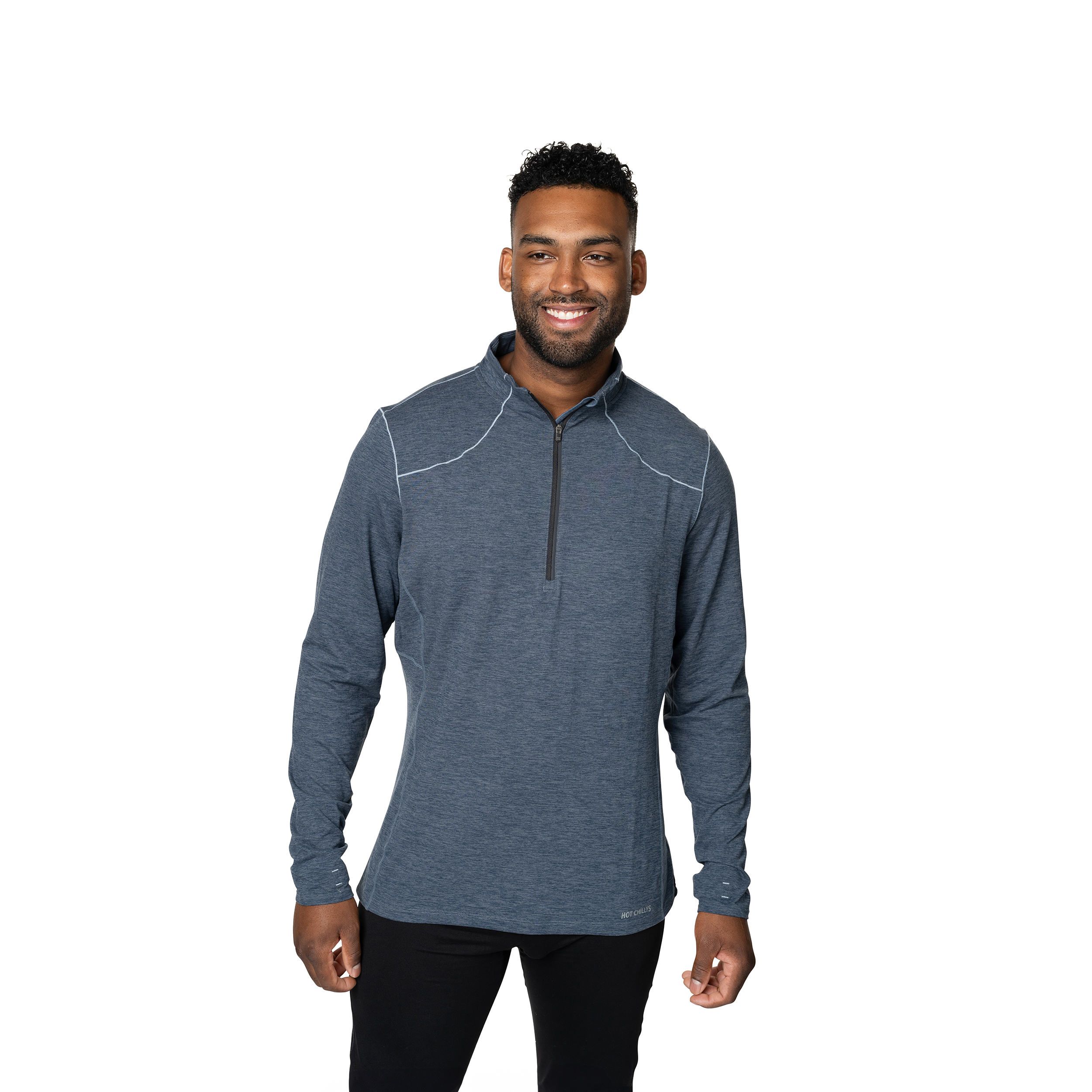 Men's Thermal Zip Shirt Clima-Tek Zip-T Nightfall Heather | Hot Men's Thermal Zip Shirt Clima-Tek Zip-T Nightfall Heather | Hot