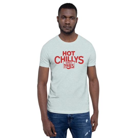 Hot Chillys Text Logo Tee#color_heather-prism-ice-blue