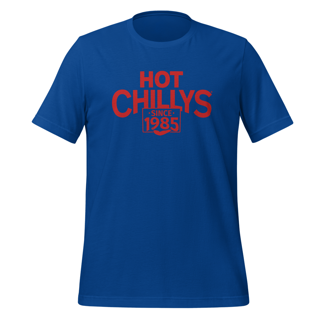 Hot Chillys Text Logo Tee#color_true-royal