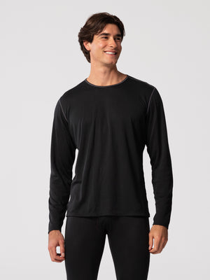 Men's Pepper Bi-Ply Crewneck - Black