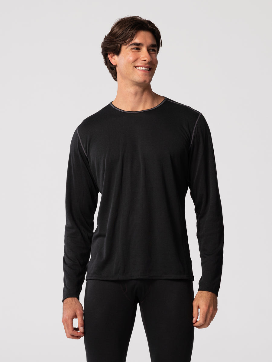 Men's Pepper Bi-Ply Crewneck - Black