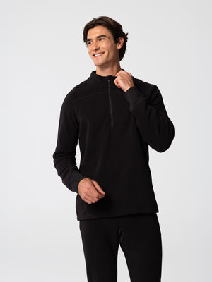 Men's La Montaña Fleece Zip T - Black/Black