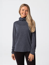 Women's Clima-Tek Funnel Neck - Nightfall Heather