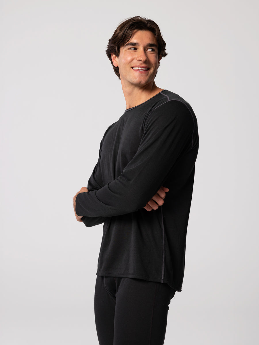 Men's Pepper Bi-Ply Crewneck - Black