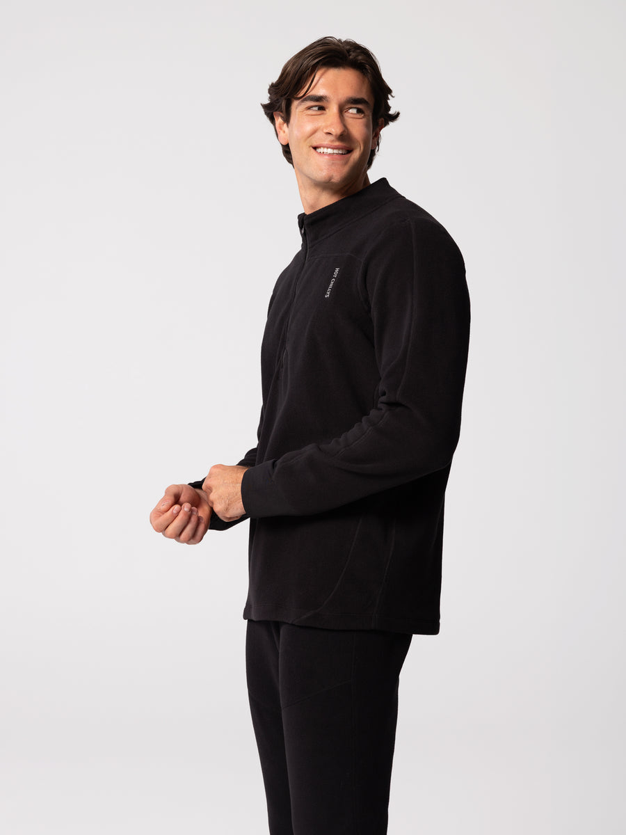Men's La Montaña Fleece Zip T - Black/Black