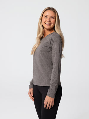 Women's Micro-Elite Chamois Crewneck - Granite