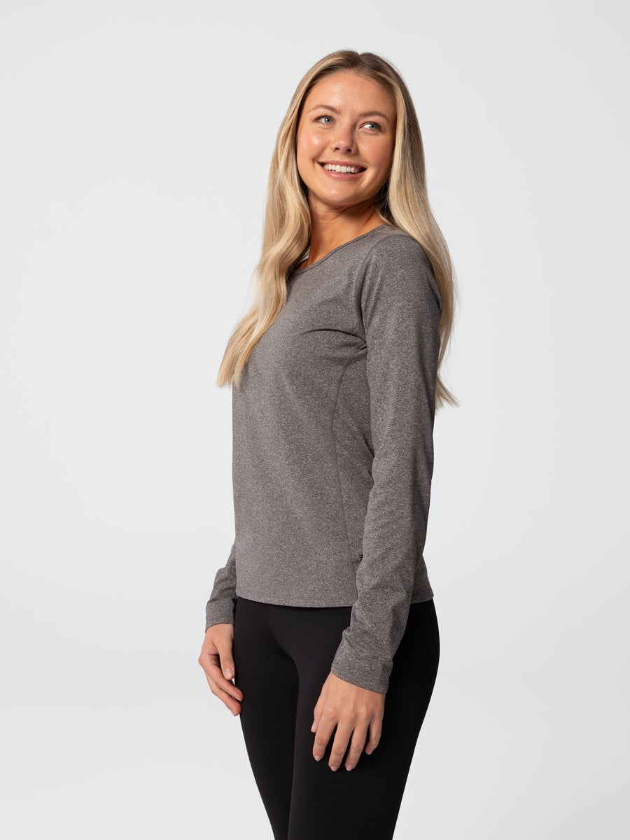 Women's Micro-Elite Chamois Crewneck - Granite