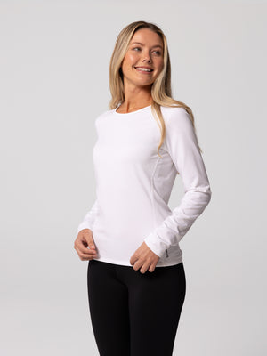 Women's Micro-Elite Chamois Crewneck - White