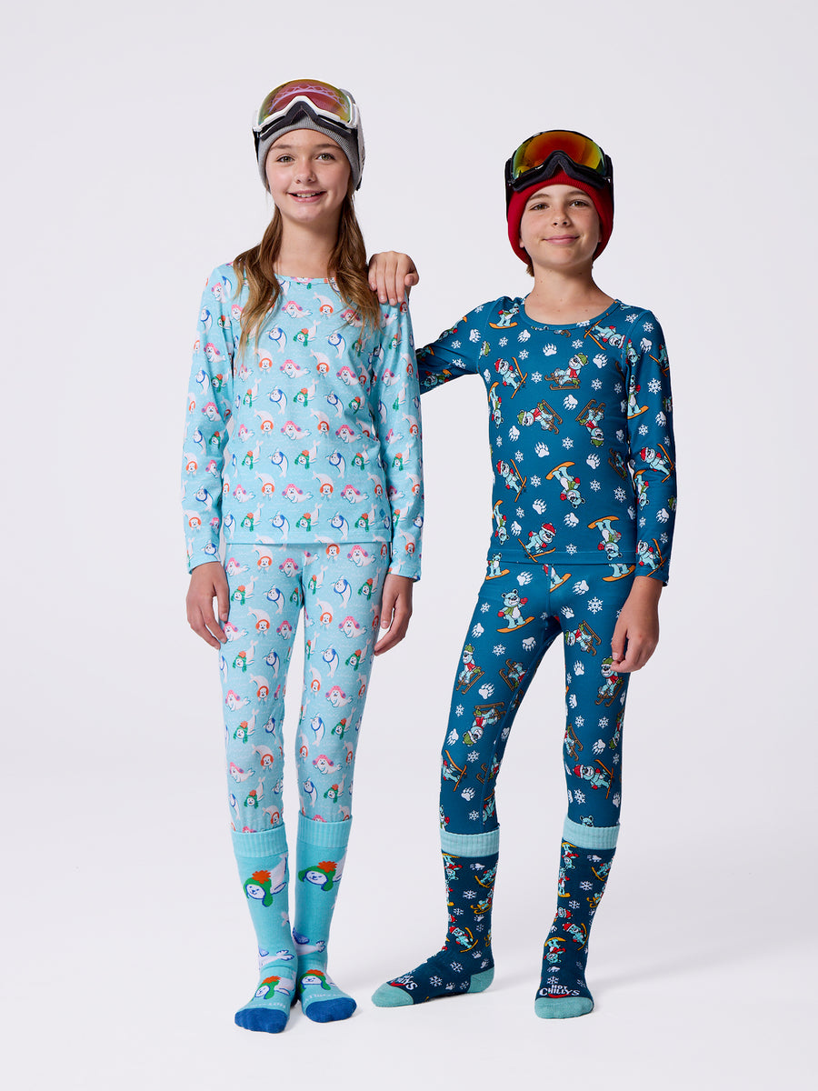 Youth Mid Volume Sock - Snow Bears