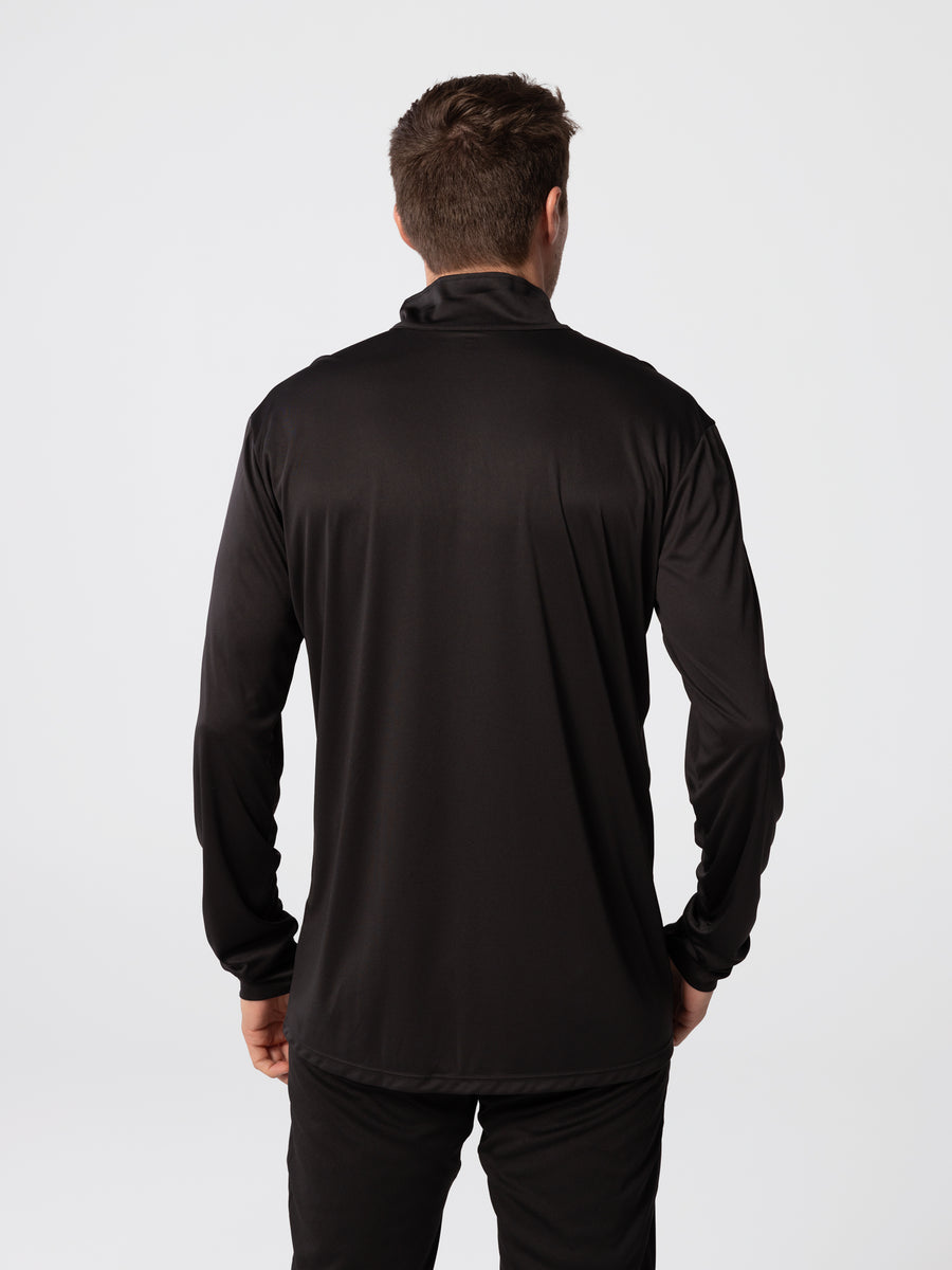 Men's Peach Skins Solid Zip-T - Black