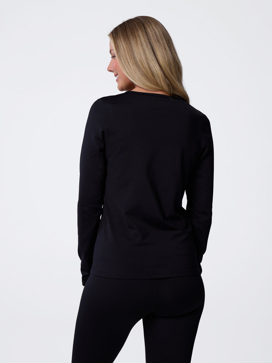 Women's Micro-Elite Chamois Crewneck - Black
