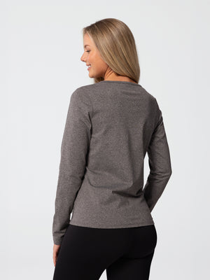 Women's Micro-Elite Chamois Crewneck - Granite