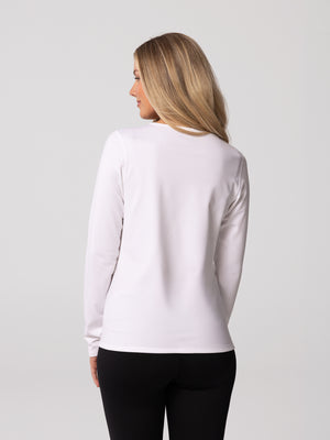 Women's Micro-Elite Chamois Crewneck - White
