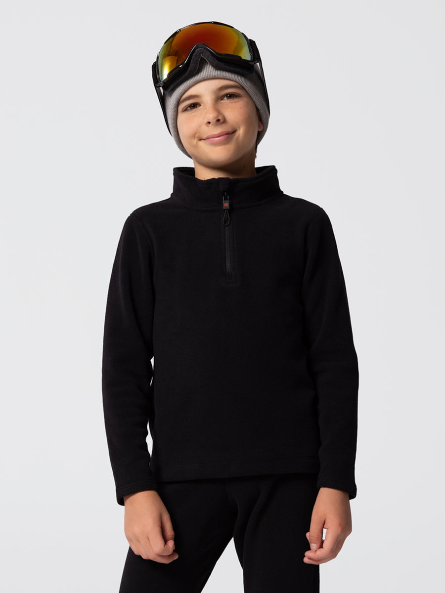 Youth La Montaña Zip-T - Black/Black