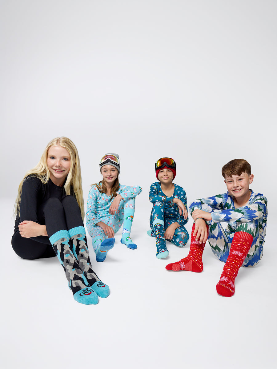 Youth Mid Volume Sock - Snow Bears