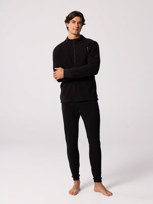 Men's La Montaña Fleece Zip T - Black/Black