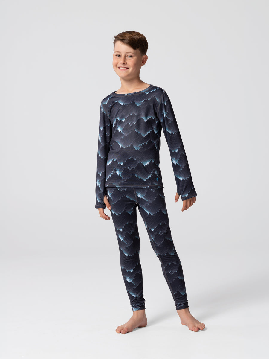Youth Micro-Elite Chamois Print Crew - Mountain Storm