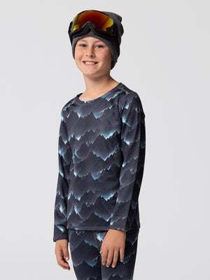 Youth Micro-Elite Chamois Print Crew - Mountain Storm