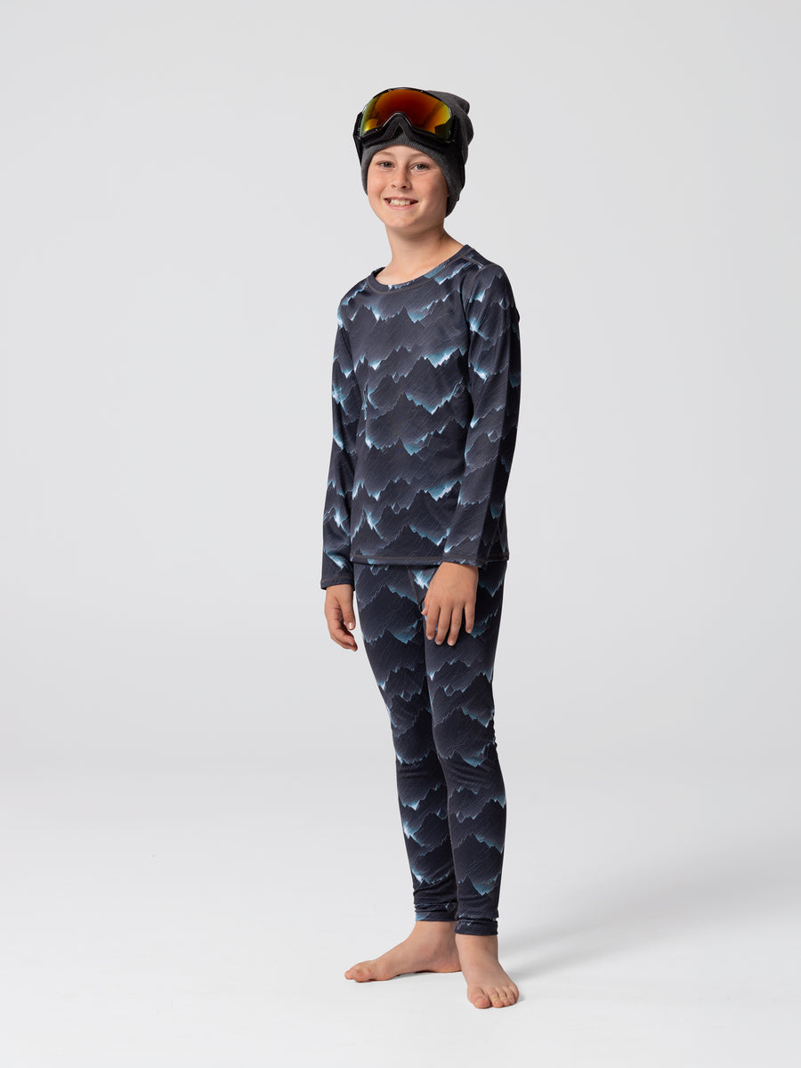 Youth Micro-Elite Chamois Print Tight - Mountain Storm