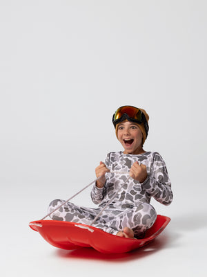 Youth Micro-Elite Chamois Print Crew - Winter Camo