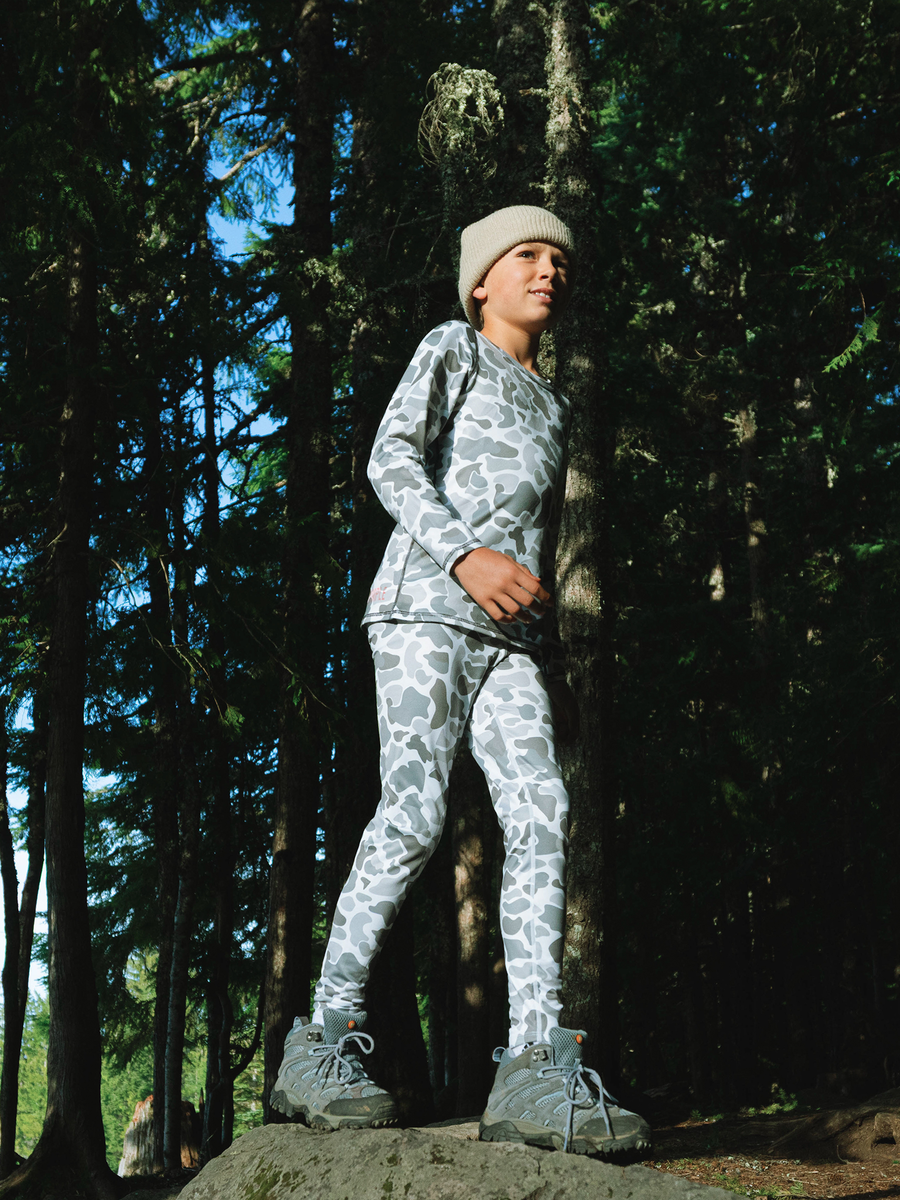 Youth Micro-Elite Chamois Print Tight - Winter Camo