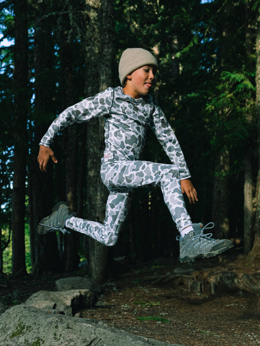 Youth Micro-Elite Chamois Print Tight - Winter Camo