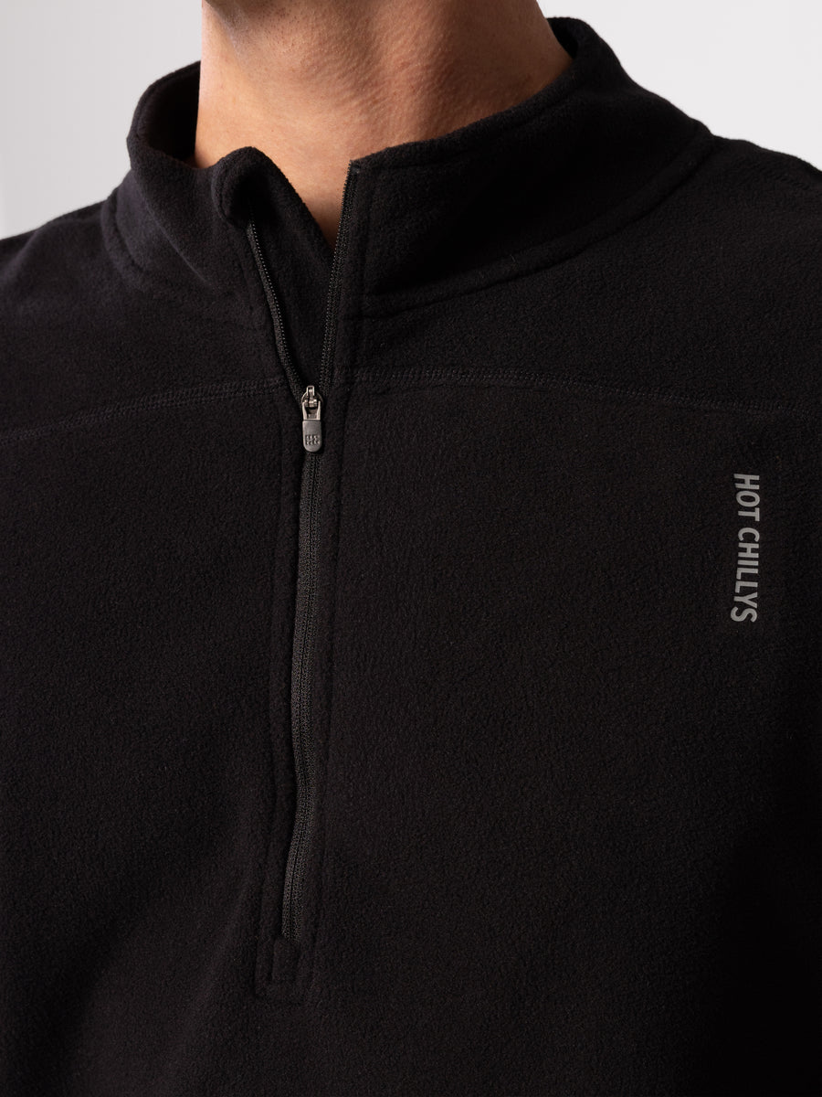 Men's La Montaña Fleece Zip T - Black/Black
