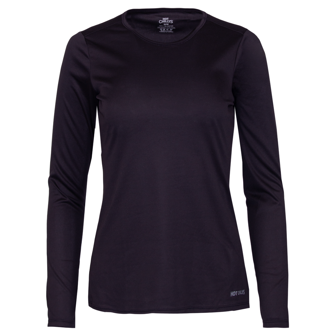 Women's Peach Skins Crewneck - Hot Chillys#color_black