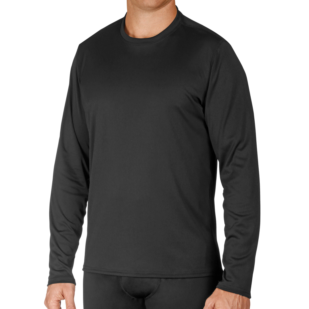 Men's Peach Skins Crewneck - Hot Chillys#color_black