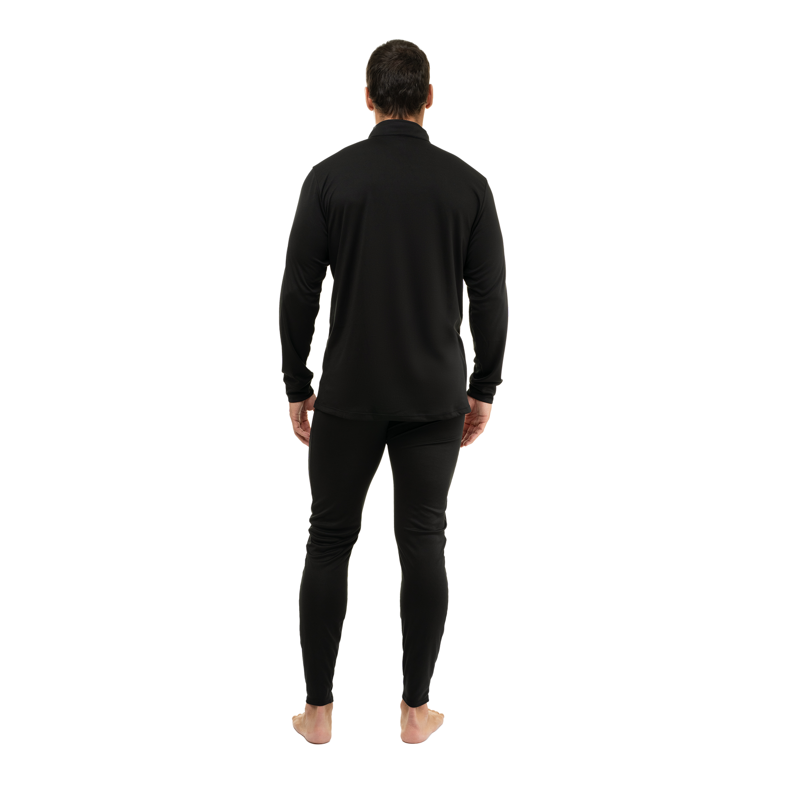 Men's Peach Skins Solid Zip-T - Hot Chillys#color_black