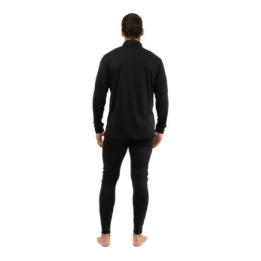 Men's Peach Skins Solid Zip-T - Hot Chillys#color_black