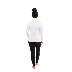 Women's Peach Skins Solid T-Neck - Hot Chillys white 4