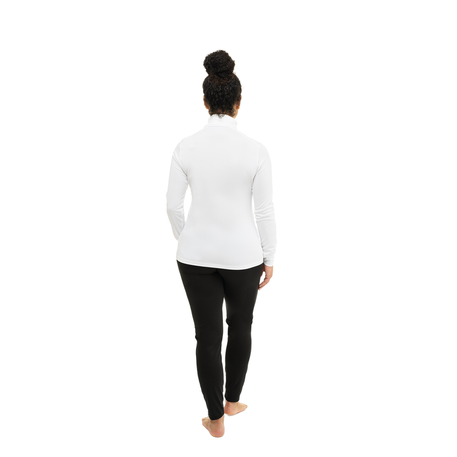Women's Peach Skins Solid T-Neck - Hot Chillys white 4