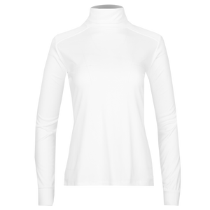 Women's Peach Skins Solid T-Neck - Hot Chillys white
