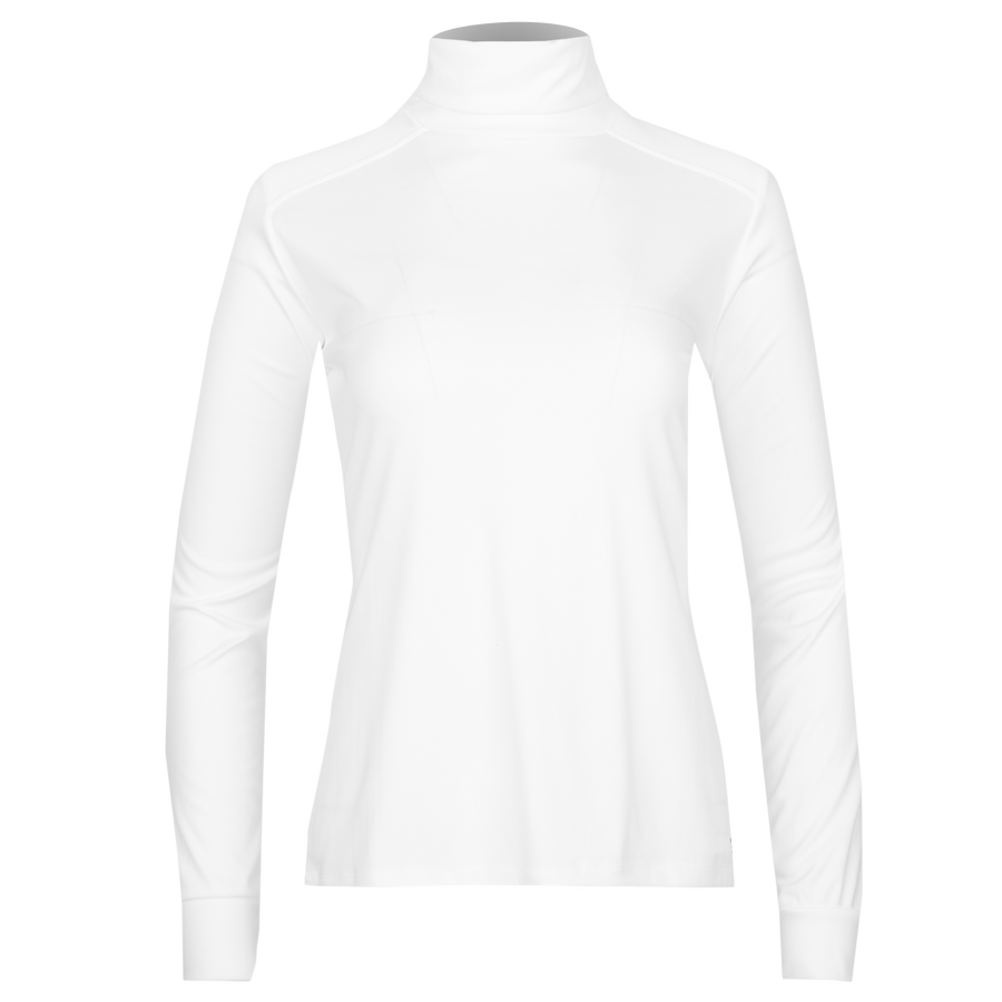 Women's Peach Skins Solid T-Neck - Hot Chillys white