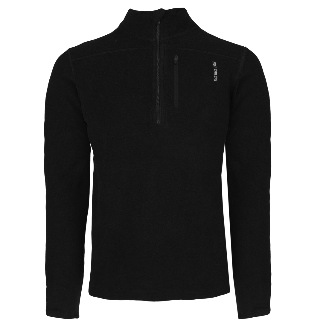 Men's La Montaña Fleece Zip T - Hot Chillys#color_black-black