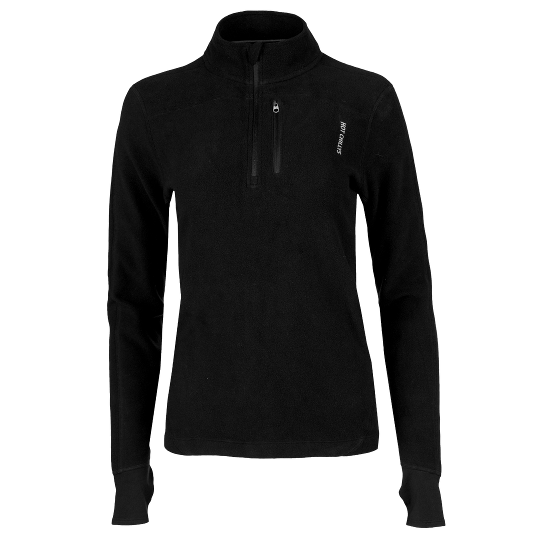 Women's La Montaña Fleece Zip-T#color_black-black