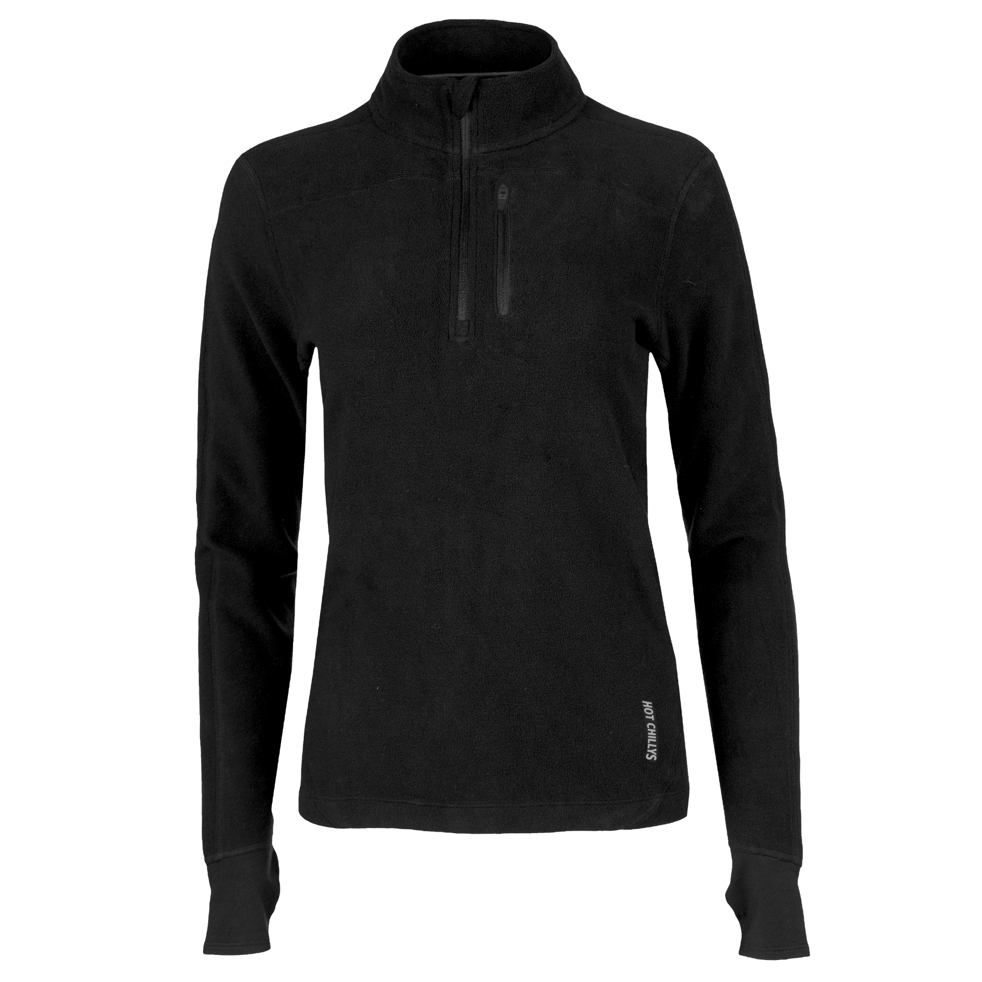 Women's La Montaña Fleece Zip-T - Black/Black – Hot Chillys