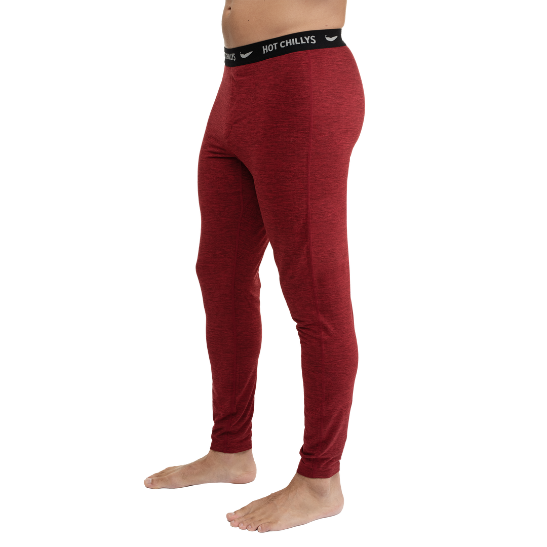 Men's Clima-Tek Bottom - Hot Chillys#color_burgundy-heather